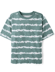 Boys Tie Dye Striped Tee