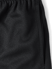 Short de sport en maille à séchage rapide et ourlet contrasté pour garçon