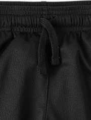 Short de sport en maille à séchage rapide et ourlet contrasté pour garçon