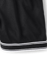 Short de sport en maille à séchage rapide et ourlet contrasté pour garçon