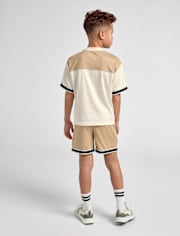 Boys Quick Dry Contrast Hem Mesh Active Shorts