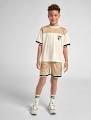 Boys Quick Dry Contrast Hem Mesh Active Shorts