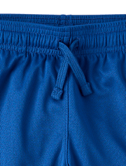 Short de sport en maille à séchage rapide et ourlet contrasté pour garçon