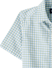 Chemise boutonnée en popeline vichy pour garçon
