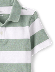 Boys Striped Soft Pique Polo