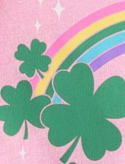 Baby And Toddler Girls St. Patrick's Day Lucky Girl Graphic Tee