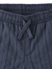 Boys Textured Pull On Jogger Shorts