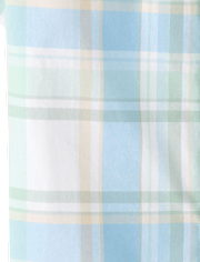 Chemise à carreaux en popeline boutonnée pour garçon