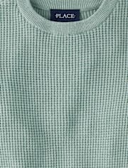 Boys Waffle Knit Sweater