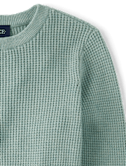 Boys Waffle Knit Sweater