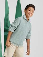 Boys Waffle Knit Sweater