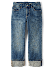 Boys Roll Cuff 90s Loose Jeans