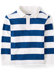 Kids Striped Rugby Polo