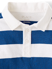 Kids Striped Rugby Polo