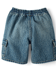 Boys Pull On Cargo Jean Shorts