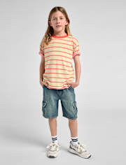 Short cargo en jean pour garçon