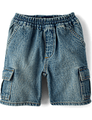 Boys Pull On Cargo Jean Shorts