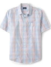 Mens Dad And Me Gingham Poplin Button Up Shirt