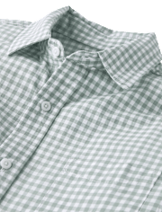 Mens Dad And Me Gingham Poplin Button Up Shirt