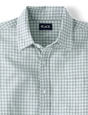 Mens Dad And Me Gingham Poplin Button Up Shirt