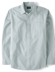 Mens Dad And Me Gingham Poplin Button Up Shirt