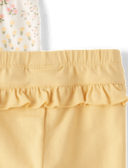 Baby Girls Floral Ruffle Leggings 2-Pack