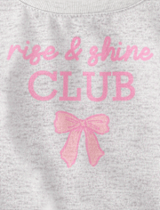 Girls Rise And Shine Club Gingham Pajamas