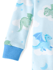 Baby And Toddler Boys Dragon Snug Fit Cotton Footed One Piece Pajamas