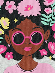 Girls Flower Hair Snug Fit Cotton Pajamas