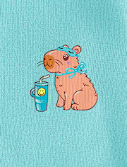 Girls Capybara Snug Fit Cotton Pajamas