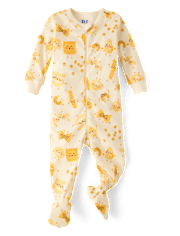 Baby And Toddler Pasta Snug Fit Cotton Footed One Piece Pajamas