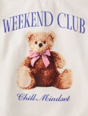 Girls Teddy Bear Bow Pajamas