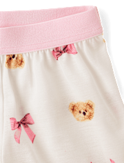Girls Teddy Bear Bow Pajamas