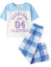 Girls Weekend Plaid Pajamas