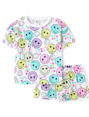Girls Happy Face Pajamas
