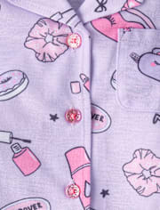 Girls Sleepover Button Front Pajamas