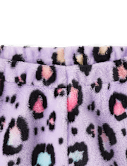 Girls Leopard Pajama Shorts - Cozy Fleece