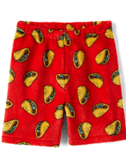 Boys Taco Pajama Shorts - Cozy Fleece