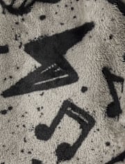 Boys Graffiti Pajama Shorts - Cozy Fleece