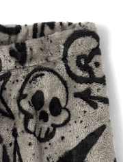 Boys Graffiti Pajama Shorts - Cozy Fleece