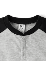 Boys Colorblock Henley Pajama Top