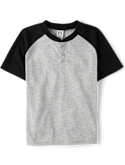 Boys Colorblock Henley Pajama Top