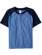 Boys Colorblock Henley Pajama Top