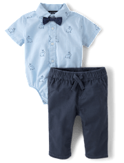 Baby Boys Bunny 2-Piece Outfit Set