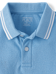Baby And Toddler Boys Tipping Soft Pique Polo