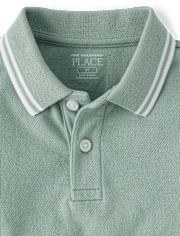 Baby And Toddler Boys Tipping Soft Pique Polo