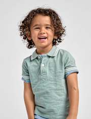 Baby And Toddler Boys Tipping Soft Pique Polo