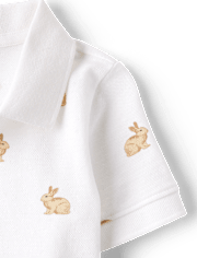 Baby And Toddler Boys Bunny Soft Pique Polo