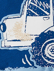 Baby And Toddler Boys Puff Print Construction Vehicle Tee