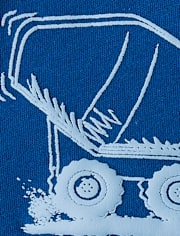Baby And Toddler Boys Puff Print Construction Vehicle Tee